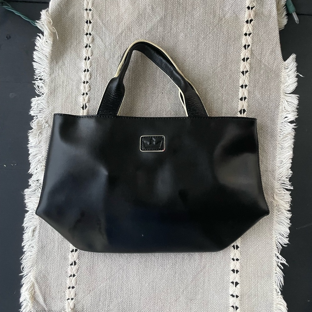 Elegant Black Leather Tote Bag